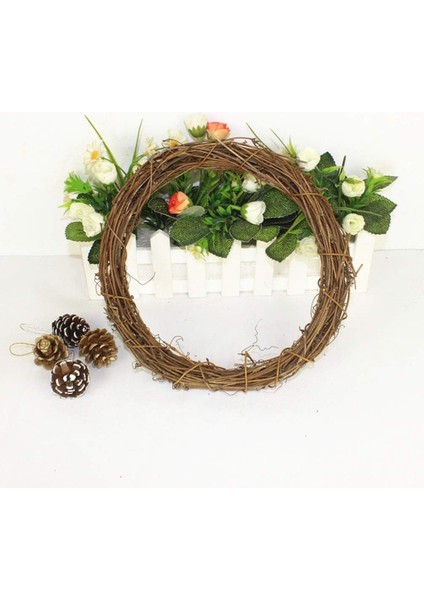 10 Adet Rattan Çelenk Yüzük Dıy Çiçekçi Asma Dalları Doğal Asma Zanaat Rattan Hasır Çember Garlands Ev Için (10 Cm) (Yurt Dışından) modelleri
