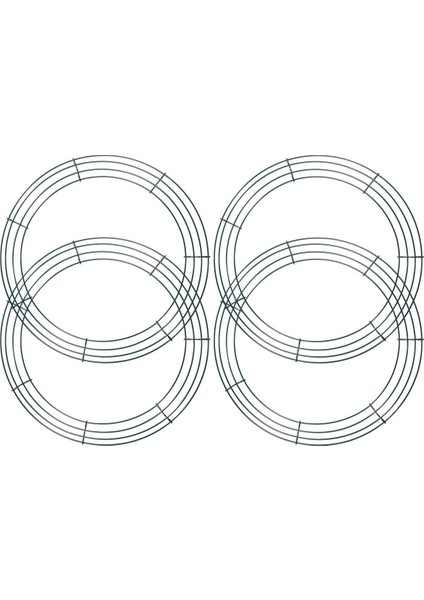4 Adet Tel Çelenk Çerçeve, 12 Inç/30 cm Tel Çelenk Noel Yeni Yıl Sevgililer Dekorasyon Için Yüzük Yapma (Koyu Yeşil) (Yurt Dışından)