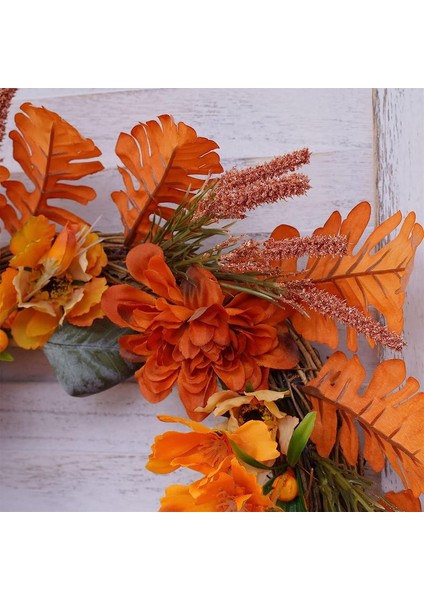 1 Adet, Yapay Sonbahar Kapı Çelengi Dekorasyonu (45CM) (Yurt Dışından) modelleri