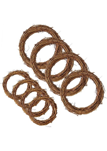 8 Parça 2 Boyutları Doğal Asma Çelenkleri Asma Dalı Çelenk Garland Dıy Kapı Çelengi Zanaat Için Rattan Düğün Asılı Dekorlar (10 cm ve 15 Cm) (Yurt Dışından) indirimleri