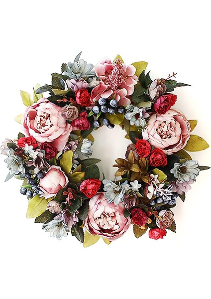 1pc, Yapay Çelenk Süslemeli Ön Kapı Dekorasyonu Için (Şakayık, 14 Inç/35 Santimetre) (Yurt Dışından)