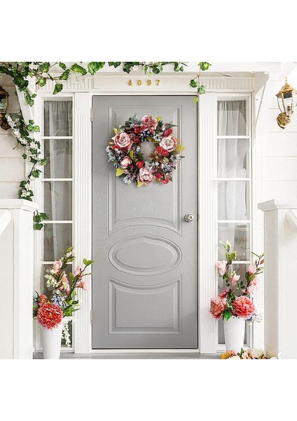 1pc, Yapay Çelenk Süslemeli Ön Kapı Dekorasyonu Için (Şakayık, 14 Inç/35 Santimetre) (Yurt Dışından) modelleri