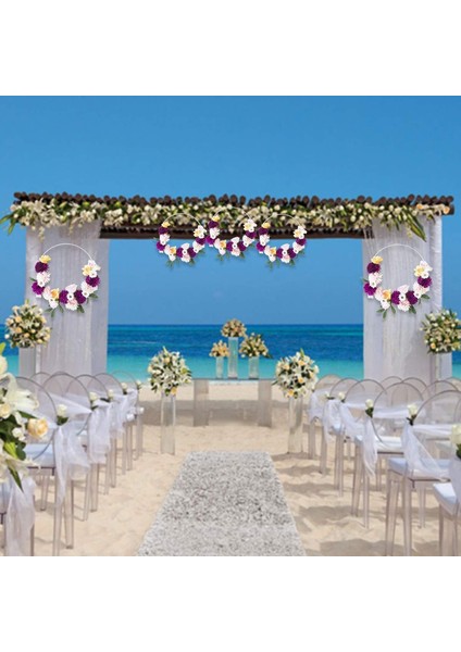 3 Adet 30 cm Çiçek Çelenk Çemberler, Düğün Çelenk Dekoru Yapmak Için Gümüş Metal Yüzükler ve Duvar Asılı El Sanatları (Gümüş) (Yurt Dışından) fiyatları