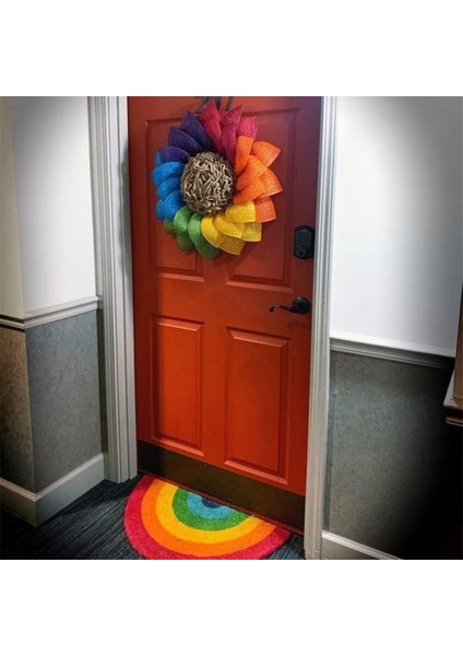 1 Adet, Yapay Çelenk Dekorasyon Kapı Duvar Asılı Çelenk Kolye Gökkuşağı Çiçek Yüzük Renkli Çelenk Gurur Ayı Dekor Için Ev Düğün (40 Cm) (Yurt Dışından) fiyatları