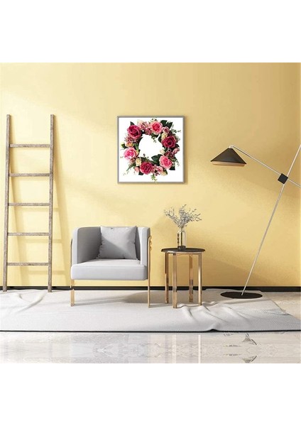 1 Adet, Yapay Gül Çiçek Çelengi Kapı Çelengi Yeşil Yapraklı Bahar Çelengi Ön Kapı, Düğün, Duvar, Ev Dekorasyonu (Gül Kırmızı Çelenk, 35CM) (Yurt Dışından) modelleri