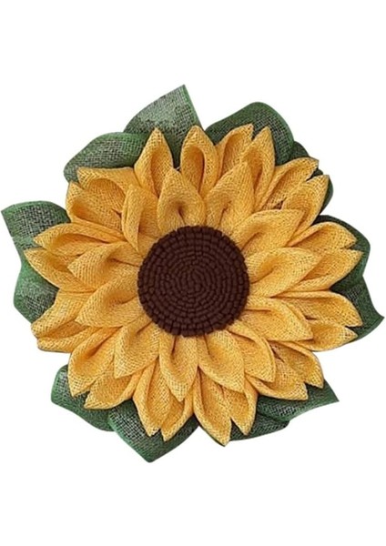 1 Adet, Ayçiçeği Çelenk Yaz Yapay Çiçek Dekorasyon Duvar Kapı Asılı Süsleme Bahar Çiftlik Evi Kolye Ev Dekor Için (42 Cm) (Yurt Dışından)