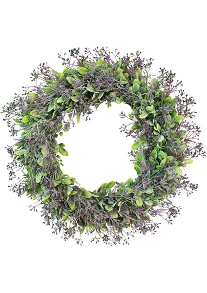 1 Adet, Yapay Lavanta Çelenk Garland Bahar Çelenk Duvar Asılı Sahte Çiçek Bahçe Partisi Ev Dekorasyon Için Ön Kapı (45 Cm) (Yurt Dışından)