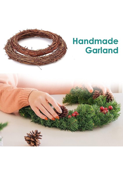 3 Adet Doğal Asma Çelenkler Asma Şube Çelenk Garland, Bahar Asma Çelenkler Dekorasyon Kapı Için Çiftlik Evi Parti Düğün Ev Duvar Asılı Dekorlar (20 Cm) (Yurt Dışından) fırsatları