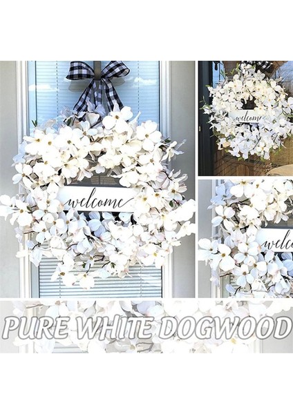 1 Adet, Garland Paskalya Dekor Beyaz Kızılcık Bahar Çelenkler Garland Dekor Ön Kapı Asılı Süsleme Hoş Geldin Yazısı (40 Cm) (Yurt Dışından) indirimleri