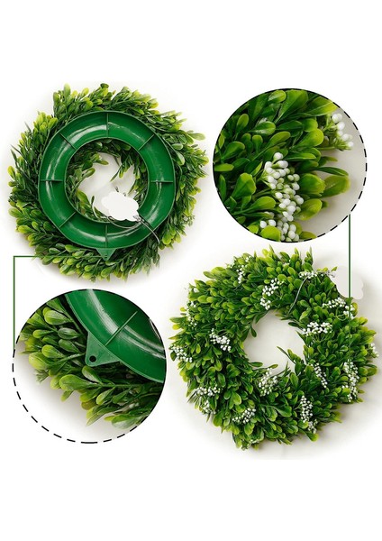 1 Adet, 30 cm Sahte Şimşir Çelenk Yapay Yeşil Yapraklar Çelenk Ön Kapı Duvar Asılı Pencere Düğün Parti Dekorasyon Için (Yurt Dışından) modelleri