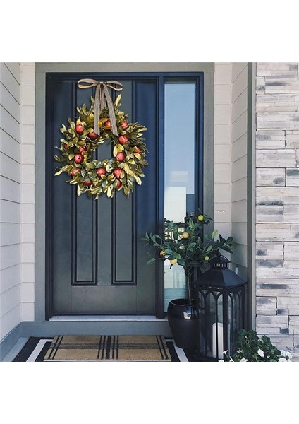 1 Adet, Güz Çelengi Şükran Günü Ön Kapı Nar Rustik Yapay Garlands Kapalı Ön Sundurma Asılı Çelenk Ev Dekor (40 Cm) (Yurt Dışından) fiyatları