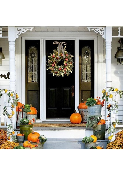 1 Adet, Güz Çelengi Şükran Günü Ön Kapı Nar Rustik Yapay Garlands Kapalı Ön Sundurma Asılı Çelenk Ev Dekor (40 Cm) (Yurt Dışından) fırsatları
