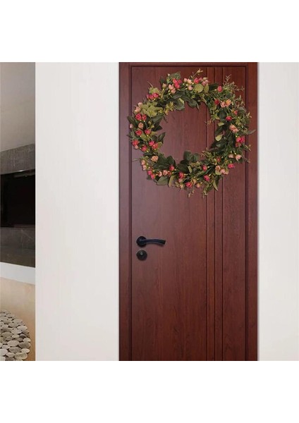 1 Adet, Rattan Yapay Çelenk Duvar Asılı Kolye Mekan Düzeni Prop Garland Pencere Düğün Parti Ön Kapı Dekor Için, Bicolor Çelenk (Koyu, 40 Cm) (Yurt Dışından) modelleri