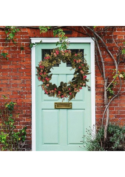 1 Adet, Rattan Yapay Çelenk Duvar Asılı Kolye Mekan Düzeni Prop Garland Pencere Düğün Parti Ön Kapı Dekor Için, Bicolor Çelenk (Koyu, 40 Cm) (Yurt Dışından) indirimleri