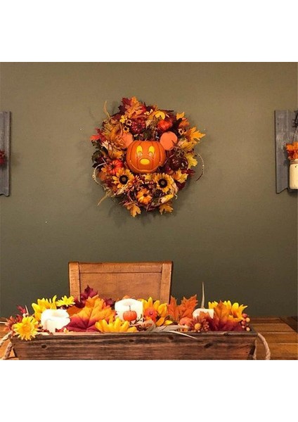 1 Adet, Kabaklar ile Ön Kapı Için Sonbahar Kabak Çelengi Yapay Akçaağaç Ayçiçeği Sonbahar Hasat Tatil Cadılar Bayramı Dekorasyon (Sarı Fare 35 Cm) (Yurt Dışından) fiyatları