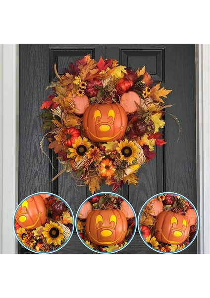 1 Adet, Kabaklar ile Ön Kapı Için Sonbahar Kabak Çelengi Yapay Akçaağaç Ayçiçeği Sonbahar Hasat Tatil Cadılar Bayramı Dekorasyon (Sarı Fare 35 Cm) (Yurt Dışından) modelleri