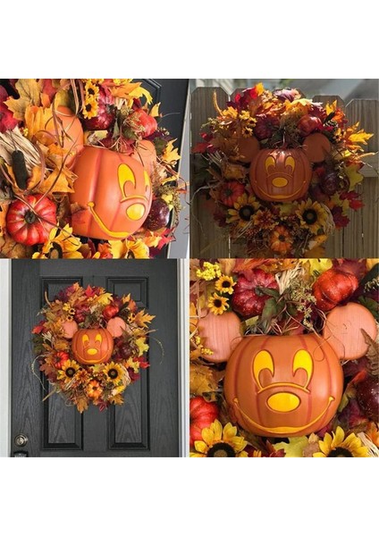 1 Adet, Kabaklar ile Ön Kapı Için Sonbahar Kabak Çelengi Yapay Akçaağaç Ayçiçeği Sonbahar Hasat Tatil Cadılar Bayramı Dekorasyon (Sarı Fare 35 Cm) (Yurt Dışından) indirimleri