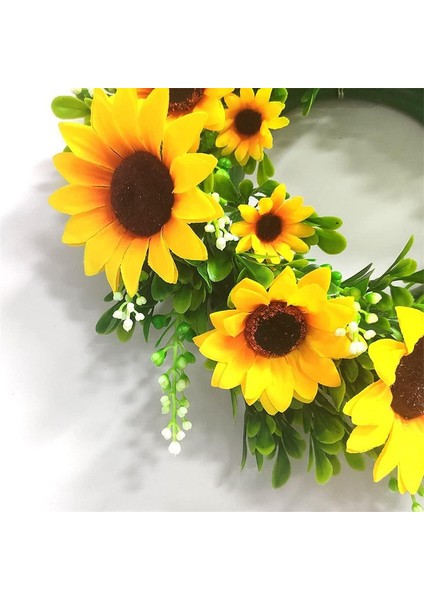 1 Adet, Yaz Ayçiçeği Garland Ev Dekor Yapay Çiçekler Çelenk Ev Ön Kapı Dekorasyon Duvar Asılı (32 Cm) (Yurt Dışından) fırsatları