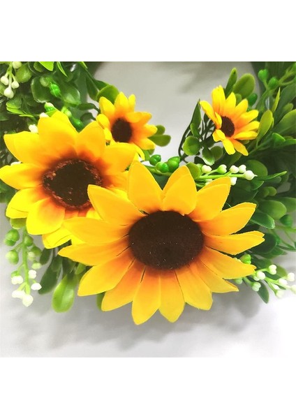 1 Adet, Yaz Ayçiçeği Garland Ev Dekor Yapay Çiçekler Çelenk Ev Ön Kapı Dekorasyon Duvar Asılı (32 Cm) (Yurt Dışından) indirimleri