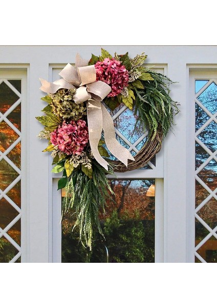 1 Adet, Ön Kapı Için Kullanılan Yapay Pembe Çiçek Yaz Ortanca Macrophylla Çelenk (40CM) (Yurt Dışından) modelleri