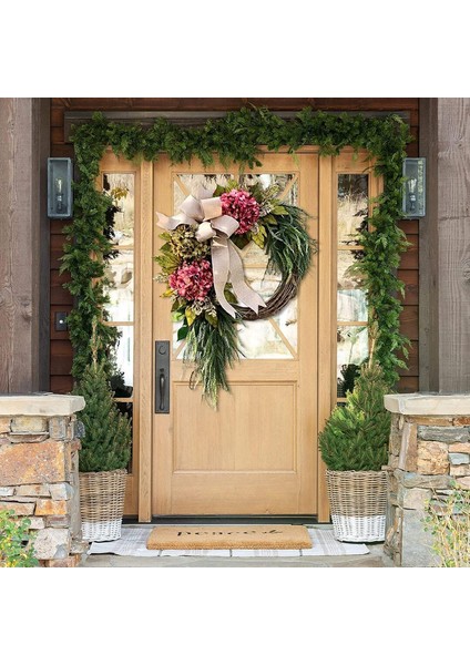 1 Adet, Ön Kapı Için Kullanılan Yapay Pembe Çiçek Yaz Ortanca Macrophylla Çelenk (40CM) (Yurt Dışından) fırsatları