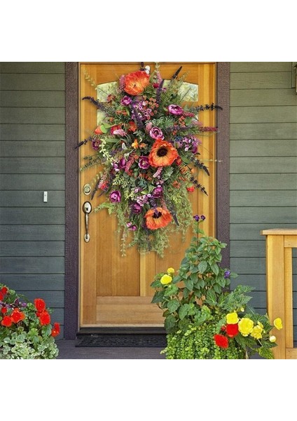 1 Adet, Yapay Çiçekler Ön Kapı Asılı Bahar Dekoratif Kapı Çelenk Çiftlik Evi Renkli Bahar Çelenk Parti Için (40 Cm) (Yurt Dışından) fiyatları