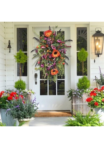 1 Adet, Yapay Çiçekler Ön Kapı Asılı Bahar Dekoratif Kapı Çelenk Çiftlik Evi Renkli Bahar Çelenk Parti Için (40 Cm) (Yurt Dışından) indirimleri