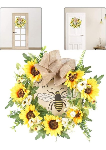 1 Adet, Ayçiçeği Arı Çelengi Yaz Çelengi Arı Çelengi Dekoratif Garland Bahar Çelenk Ön Kapı Bahar Malzemeleri Duvar Dekor Parti (35 Cm) (Yurt Dışından) modelleri