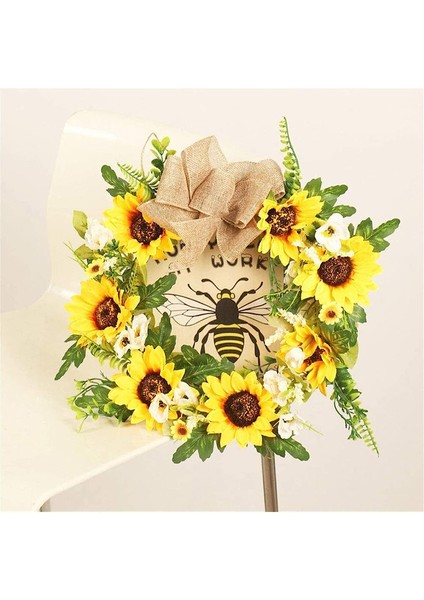 1 Adet, Ayçiçeği Arı Çelengi Yaz Çelengi Arı Çelengi Dekoratif Garland Bahar Çelenk Ön Kapı Bahar Malzemeleri Duvar Dekor Parti (35 Cm) (Yurt Dışından) fırsatları