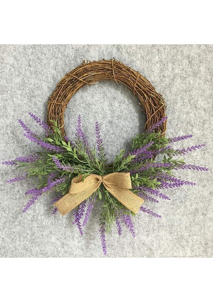 1 Adet, Fiyonklu Yapay Bahar Lavanta Çelengi, Mor Çiçek Garland Çiftlik Evi Düzenlemeleri Ön Kapı Asılı Duvar Ev Düğün Dekorasyon (36 Cm) (Yurt Dışından) fiyatları