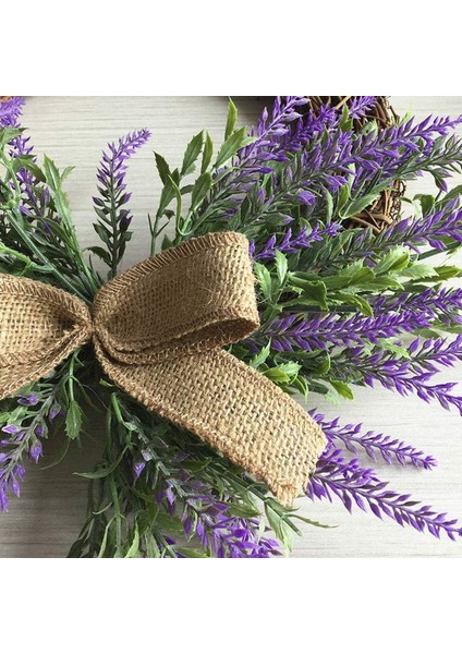 1 Adet, Fiyonklu Yapay Bahar Lavanta Çelengi, Mor Çiçek Garland Çiftlik Evi Düzenlemeleri Ön Kapı Asılı Duvar Ev Düğün Dekorasyon (36 Cm) (Yurt Dışından) indirimleri