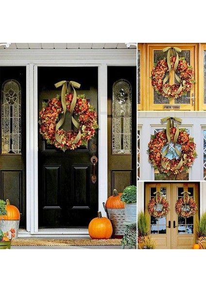 1 Adet, Şükran Çelengi Güz Ortanca Ilmek Dekorasyon Çiçek Çelenk Çelenk Şükran Günü Ön Kapı Ev Dekor, Ortanca Çelenk (30 Cm) (Yurt Dışından) modelleri