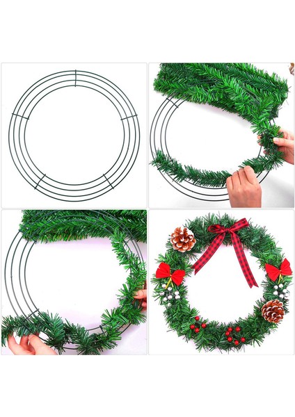 4 Paket Metal Çelenk Çerçeve Yeşil Tel Çelenk Noel Düğün Tatil Sevgililer Bahçe Ev Partisi Süslemeleri Için (8 Inç) (Yurt Dışından) modelleri