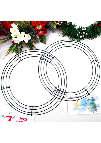 4 Paket Metal Çelenk Çerçeve Yeşil Tel Çelenk Noel Düğün Tatil Sevgililer Bahçe Ev Partisi Süslemeleri Için (8 Inç) (Yurt Dışından) fırsatları