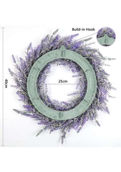 1 Adet, Ön Kapı Için 40 cm Yapay Lavanta Çelenkleri Sahte Mor Lavanta Çiçeği Çelengi Düğün Için Karşılama Kapı Çelengi, Duvar, Pencere, Zemin, Ev Dekoru (Yurt Dışından) modelleri