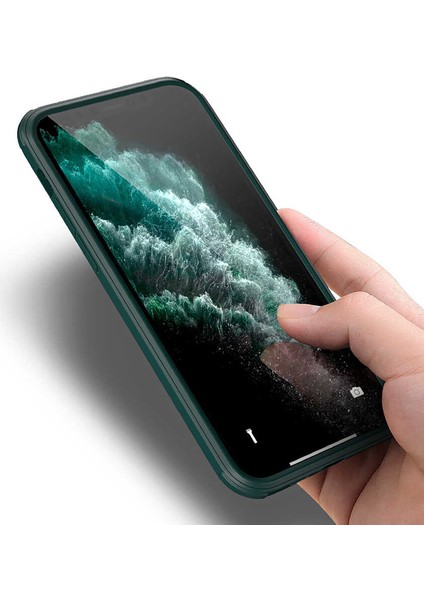 Apple iPhone 12 Pro Kılıf Dor Silikon Temperli Cam Kapak
