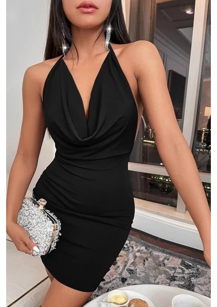 Renkli Fırsatlar Renklifirsatlar Sırt Dekolteli Fantezi Mini Elbise L/xl