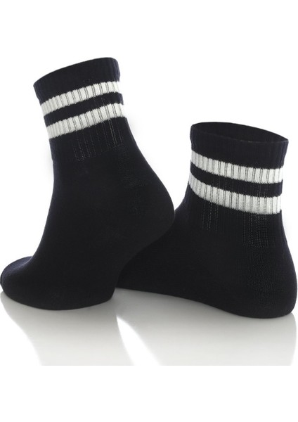 Unisex 2 Çift Çizgi Desenli Tenis Kolej Çorap
