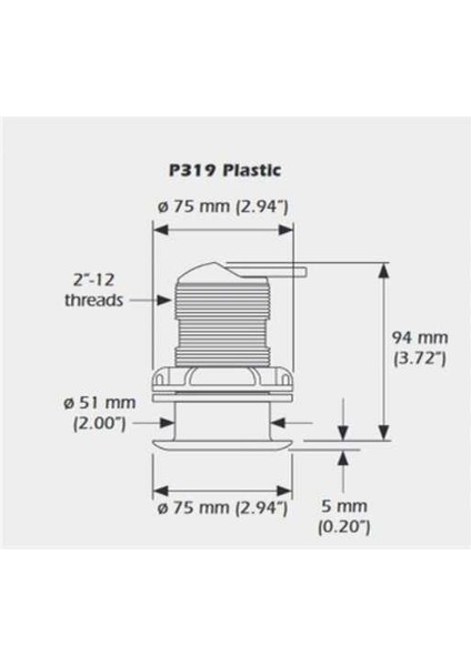 Airmar P319 Plastik Gömme Balık Bulucu Aynası