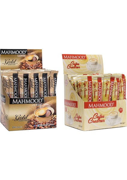 Mahmood Coffee Gold 2 gr x 48 Adet & Mahmood Coffee Stick Kahve Kreması 5 gr x 48 Adet