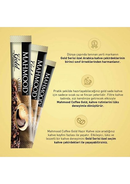 Mahmood Coffee Gold 2 gr x 48 Adet & Mahmood Coffee Stick Kahve Kreması 5 gr x 48 Adet