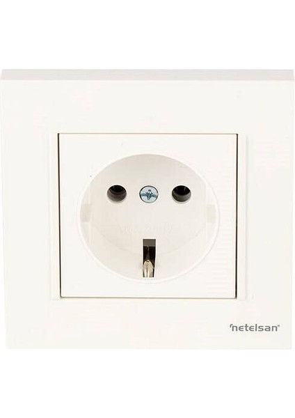 Byobu Beyaz Topraklı Priz Mkza.bakteriyel