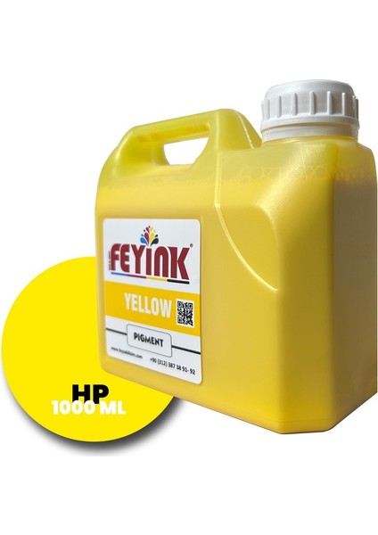 Feyink® Hp Z Serisi Plotter Pigment Kartuş Dolum Mürekkebi Z2100/Z5200/Z5400/Z5600/Y (Yellow) -1000ML-