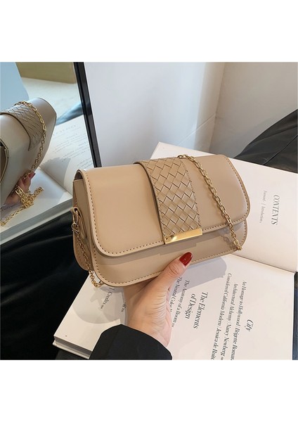 Dokuma Dikiş Çapraz Küçük Kare Çanta (Yurt Dışından)