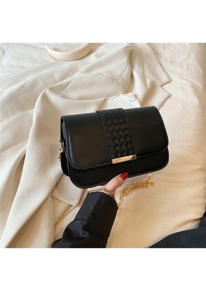 Dokuma Dikiş Çapraz Küçük Kare Çanta (Yurt Dışından)