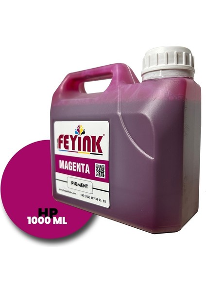 Feyink® Hp Z Serisi Plotter Pigment Kartuş Dolum Mürekkebi Z2100/Z5200/Z5400/Z5600/M (Magenta) -1000ML-