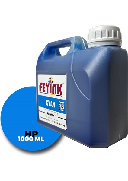 Feyink® Hp Z Serisi Plotter Pigment Kartuş Dolum Mürekkebi Z2100/Z5200/Z5400/Z5600/C (Cyan) -1000ML-