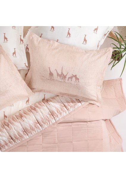 Bedding Danver Tek Kişilik Co-Mic Yatak Örtüsü Takımı - Blush