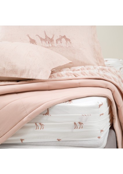 Bedding Danver Tek Kişilik Co-Mic Yatak Örtüsü Takımı - Blush