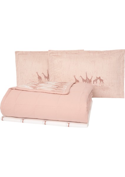 Bedding Danver Tek Kişilik Co-Mic Yatak Örtüsü Takımı - Blush